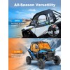 SKYJDM Soft Upper Doors with Side Mirror Cutout Compatible with