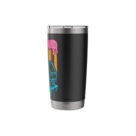 DJ Ice Cream USA Flag Melting Vinyl & Art Stainless Steel Insulated Tumbler