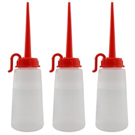 LQ Industrial 3pcs Sewing Machine Oiler 160ml Oil Dispenser with Long Angled Oil Bottle Sewing Machine Long Tip Double Needle Plastic Oil Dispenser