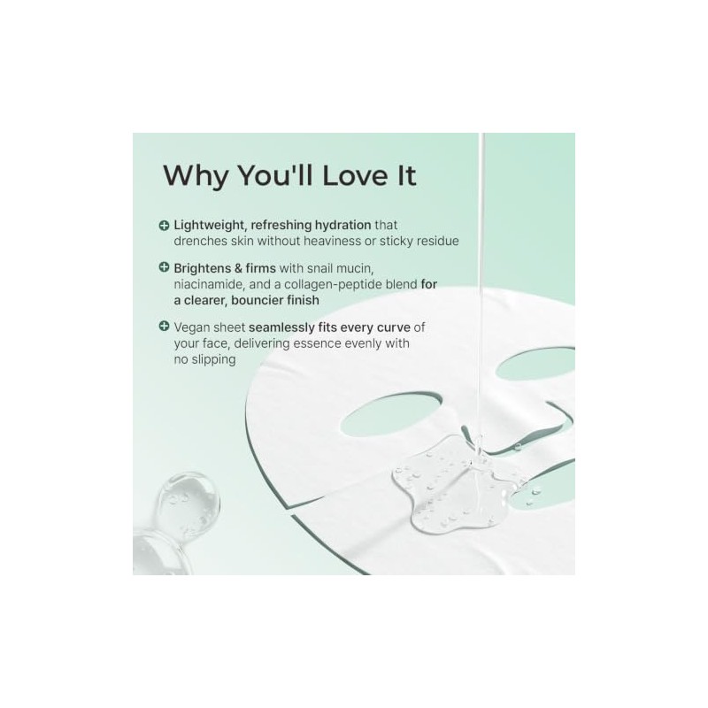mothermade® Deep Moisturizing Rich Snail Facial Mask 10 individually packaged