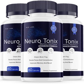 (3 Pack) Neuro Tonix Capsules NeuroTonix Memory and Focus Capsules Advanced Formula (180 Capsules)