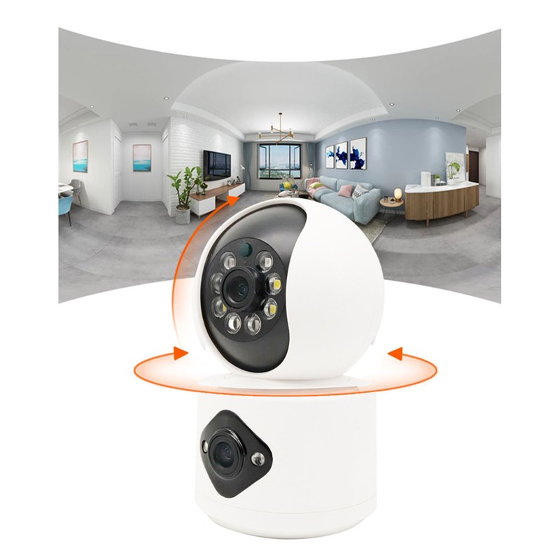 Dual Lens Security Camera 4MP HD WiFi AP Hotspot Surveillance