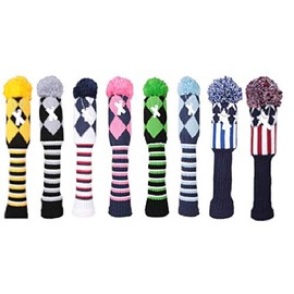 Knit Golf Cover Headcover Utility UT Cover with Pendant (Gray)