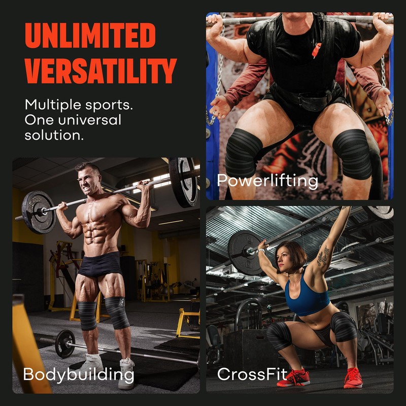 Mava Sports Knee Wraps (Pair) for Men & Women |