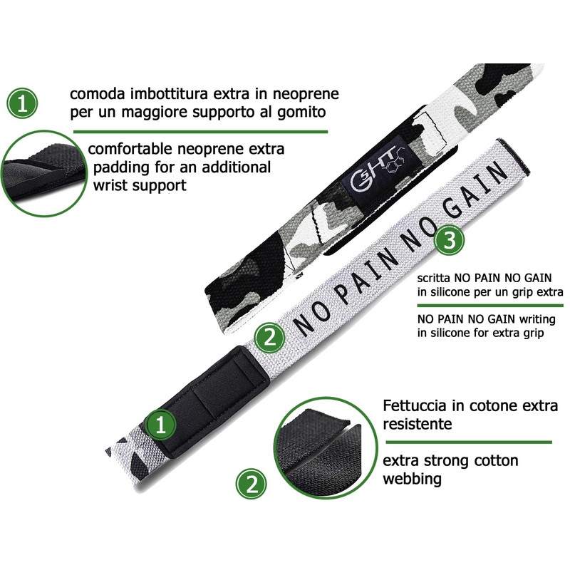 G5 HT SPORT Straps (Padded) Bodybuilding Training Men Women Weight