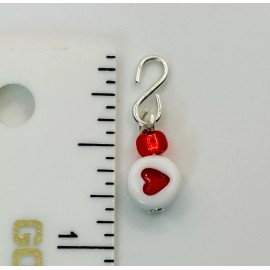 12 Miniature Beaded Ornaments Holiday Decor Valentines Day Love Miniature Trees