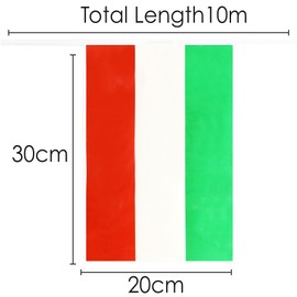 Hungarian Flag Bunting - 10m 33ft - 20 Flag - Plastic all Weather Hungary Bunting Decoration for Indoor Outdoor Sporting Events, Street Parties, Festivals and Celebrations