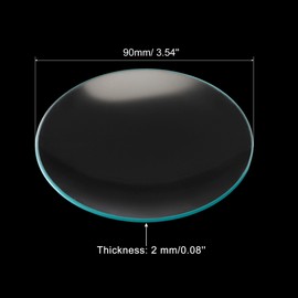 PATIKIL 90 mm Diameter Watch Glass, 6 Packs Beaker Cover Smooth Edges Chamfered Arc for Laboratory, Transparent