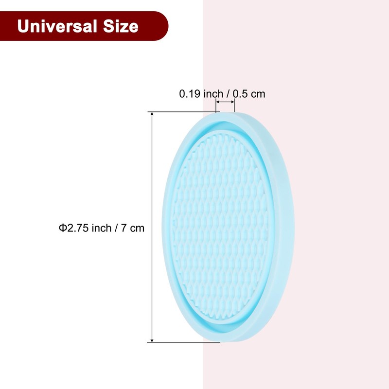 sourcing map 4pcs Car Cup Coasters Universal PVC Car Cup