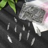 Ornazy 100 pcs 10 Styles Tibetan Feather Charms Antique Silver