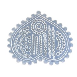 Cordate Chain Pearl Flower Nail Art Mold 3D Silicone Carving Mould Acrylic Nail Art Silicone Mould Nail Art Making Tool, Acrylic Nail Tools