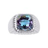 Rylos Men's Ring - Gorgeous 12MM Alexandrite in Solid Sterling