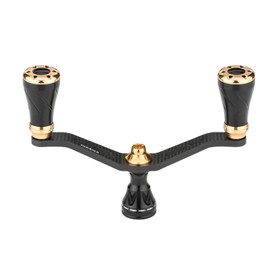 Gomexus FY98 Reel Handle, Carbon, Daiwa (Daiwa), Spinning Reel, Double Handle, Kaldia Emerald Das, Replacement, 3.9 inches (98 mm), Handle Knob Included, Squid, Agging, Light Game, For Both Left and