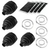 Caltric 2 Front Axle Inner Outer CV Boot Kit for