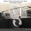 Over the Sink Expandable Dish Drainer Drying Rack In Stainless