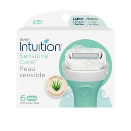 Schick Intuition Sensitive Care Moisturizing Razor Blade Refills for Women with Natural Aloe - 6 Count