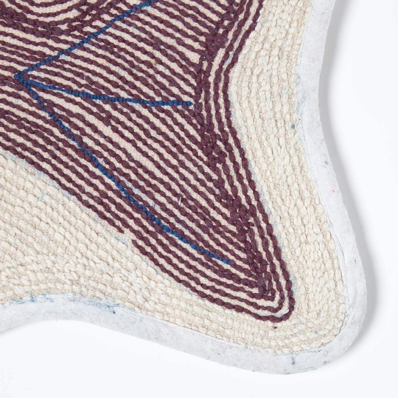 HOMESCAPES - 100% Cotton Washable Tufted Blue Fish Rug 40