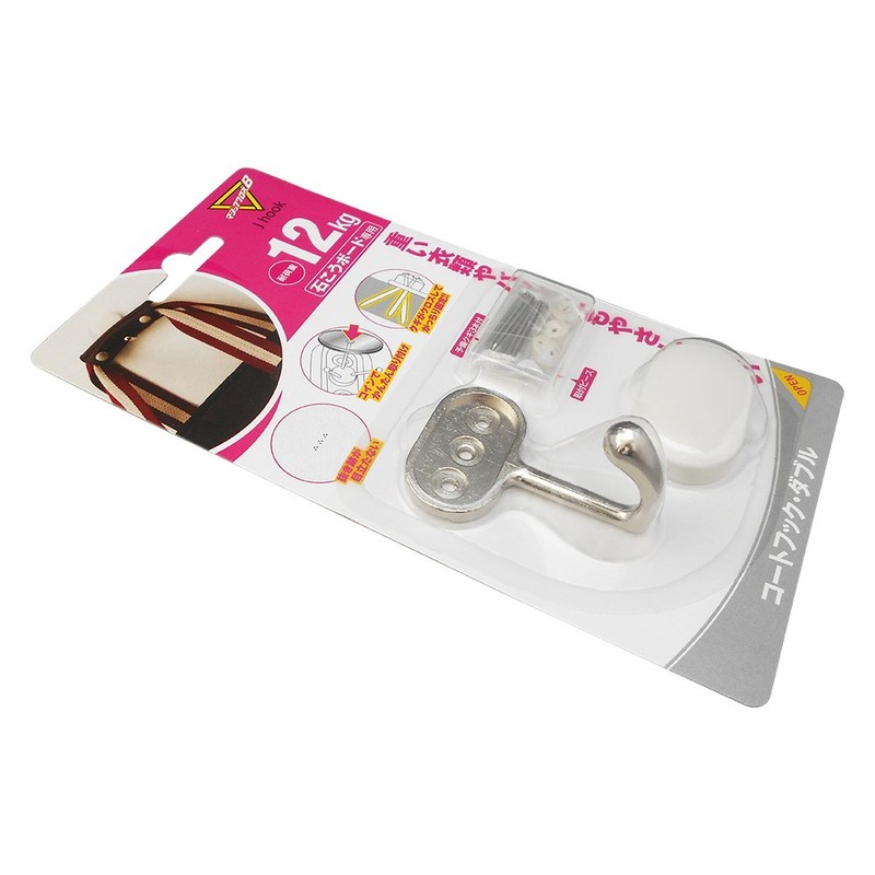 Nikku Sangyo Magic Cloth 8 J Hook Coat Hook Double
