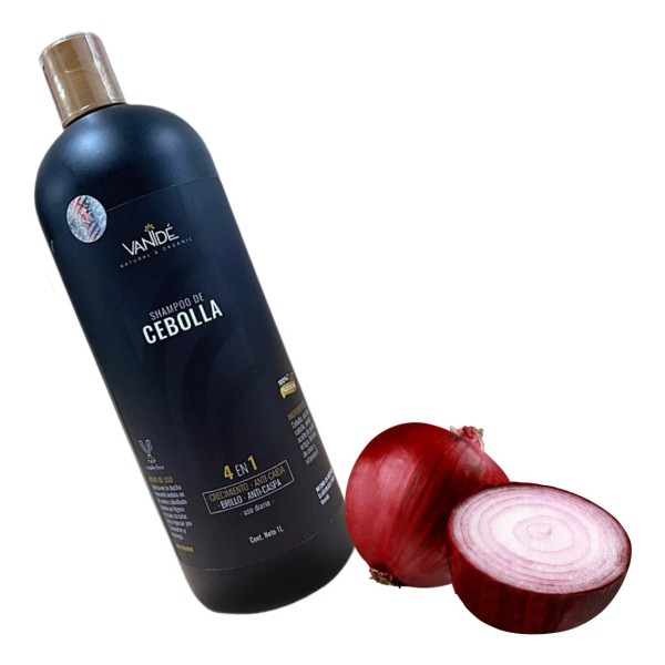 Shampoo Con Cebolla Para Crecimiento Del Cabello Vanidé