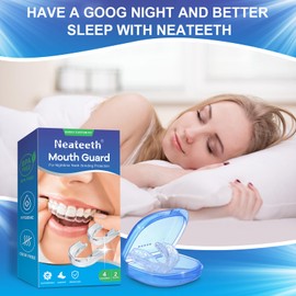 Mouth Guard for Grinding Teeth at Night, Night Guards for Teeth Grinding, Mouthguards for Grinding of Teeth, Night Mouth Guards for Teeth Grinding, Reusable Teeth Grinding Mouth Guard 4 Pack/Two Size