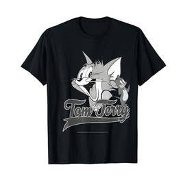 Tom & Jerry Greyscalesquare T-Shirt, black