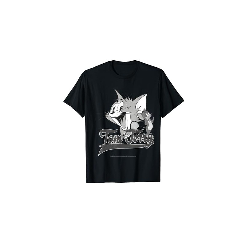 Tom & Jerry Greyscalesquare T-Shirt, black