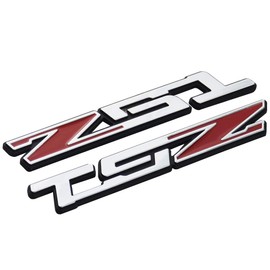 2Pcs Z51 Emblem Badge 3D Nameplate Letter Replacement For C5 C6 C7 Corvette (Chrome/Red)