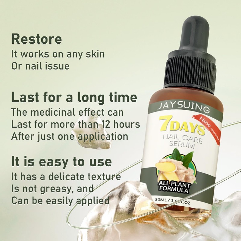 2PCS Ginger Nail Serum Solution, Ginger Cuticle Care Oil for