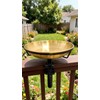 10" Bird Bath/Birdseed Feeding Tray with 3" Clamp Railing/Fence Mount