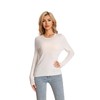 WOSICA Women's 100% Extrafine Merino Wool Long Sleeve Crew Roll