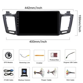 Unbranded For Toyota RAV4 2013-2018 Apple Carplay Android 12 Car GPS Radio Stereo 64G