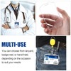Marspark 25 Pcs 2 ID Badge Holder Heavy Duty Plastic