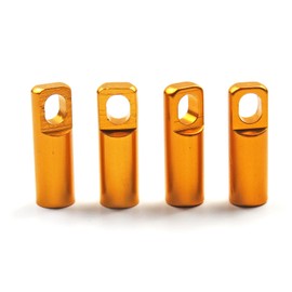 4 Pack Aluminum Presta Valve Caps for Bikes - Tubeless Valve Stem Covers with Valve Core Remover - Fits Presta French Valves on MTB, Road Bikes, Bicycles - Golden