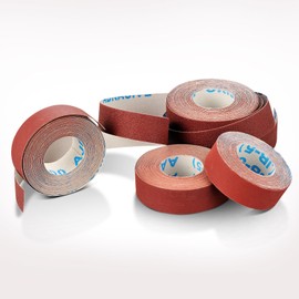 Mipepe Emery Cloth Roll, 5 Grits 1'' x 26' Sandpaper Roll with Dispenser,150 240 320 400 600 Grits Abrasive Sand Paper Assortment Pack, Sandpaper Sheets for Wood Furniture, Metal, Automotive, Red