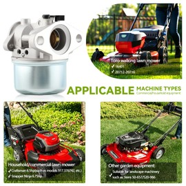 AUTOKAY 799868 Carburetor kit Compatible with 6-6.75 HP Craftsman Snapper 22" Push Mower Carb, with Air Filter Spark Plug Re#498170 799872 694202 497586 498254 Lawn Mower Parts