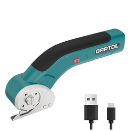 GARTOL Electric Cardboard Cutter, Cordless Electric Scissors for Box, Plastic, Carpet, Fabric, Leather, Cardboard, Low Noise, Portable Powerful Rotary Cutter for Sewing, Crafts, DIY Projects
