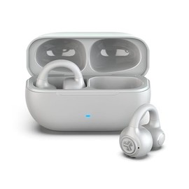 JLab, Flex, auriculares de oreja abierta, auriculares Bluetooth inalámbricos con clip, auriculares de oreja abierta, blanco nube