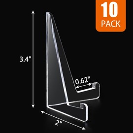 tutata PSA Graded Card Stands, Trading Card Display Stand Mini Easel Holder, Clear Card Stands for BGS, PSA, SGC Baseball Sports Card- 10 Pack