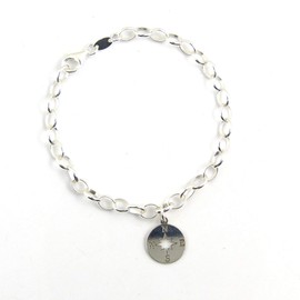 925 Sterling Silver Compass Bracelet - Gift Boxed - Size Medium