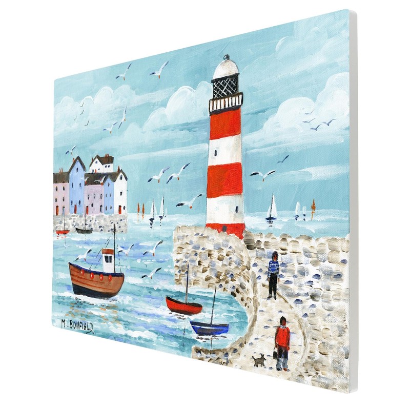 Global Designs Lighthouse Artwork by Maureen Bondfield Printed Onto Ceramic