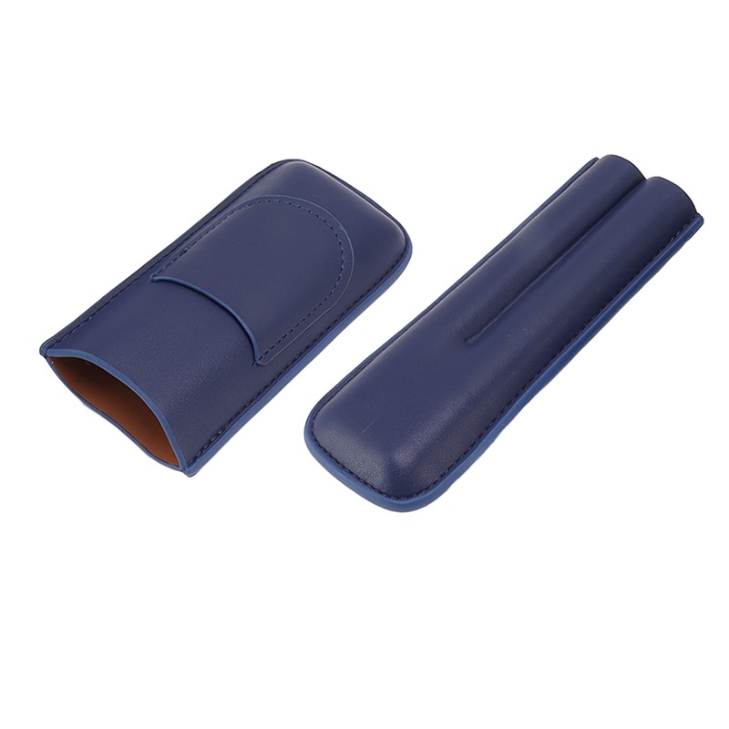 Cigar Case Elegant Vintage Hand Crafted Slim Portable 2 Fingers