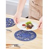SMARTAKE 6 Set Silicone Trivet Mats, Multi-Use Carved Trivet Mat,