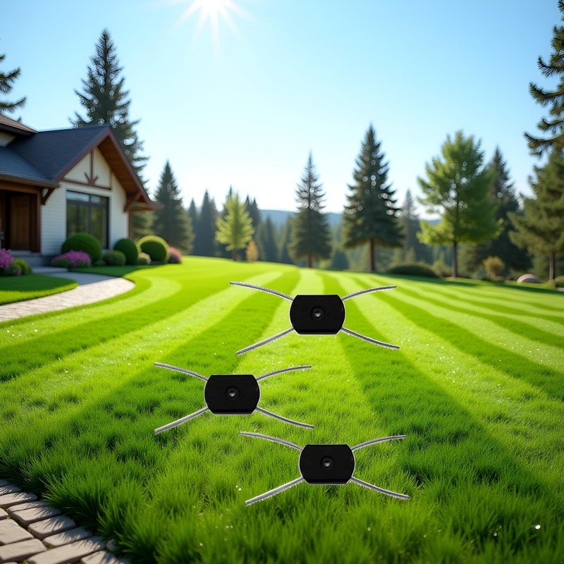 3 Pcs Black Universal Fit String Trimmer Head Electric Weed