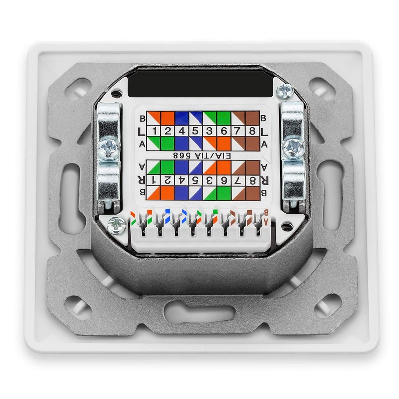 deleyCON 2x CAT6a Universal Network Sockets - 1x RJ45 Port
