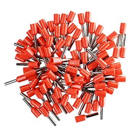 Wire End Ferrules 1.00 mm² Insulated Red Pack of 100