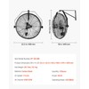 18 Inch Wall Mount Fan, Waterproof, 3-Speed, IP44 Rated, 2