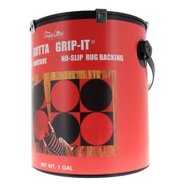 Gotta Grip-It Non-Slip Rug Fixative Gum - 1 Gallon - Safe and Easy to Use, Machine Washable and Dryer Safe, Backings Adhesive, Natural, Clear Latex