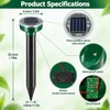 Solar Ultrasonic Pest Repeller for Yard 4 Pcs – Ground