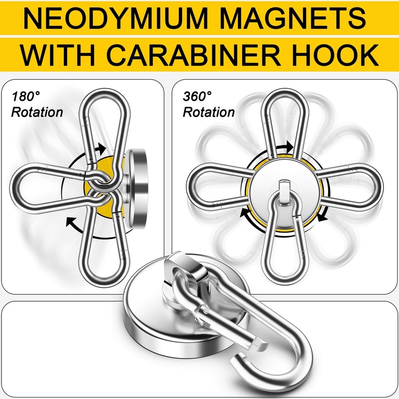 Grtard 110LBS Heavy Duty Magnetic Hooks, Magnetic Hooks, Magnets with