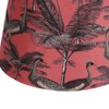 Large Beautiful Lampshade, Modern Simple Velvet Exquisite Flamingos Pattern Conical